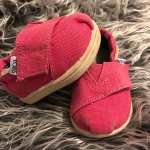 Pink Toms baby shoes